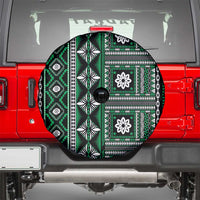 Fiji Masi Tapa Pattern Green Spare Tire Cover LT01 - Polynesian Pride