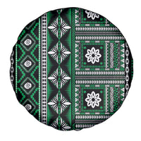 Fiji Masi Tapa Pattern Green Spare Tire Cover LT01 - Polynesian Pride