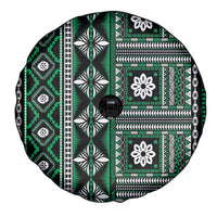 Fiji Masi Tapa Pattern Green Spare Tire Cover LT01 - Polynesian Pride