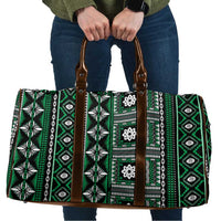 Fiji Masi Tapa Pattern Green Travel Bag - Polynesian Pride