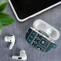 Fiji Masi Tapa Pattern Blue AirPods Case - Polynesian Pride