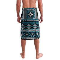 Fiji Masi Tapa Pattern Blue Lavalava - Polynesian Pride