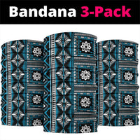 Fiji Masi Tapa Pattern Blue Neck Gaiter LT01 package One Size: 25*50cm Blue - Polynesian Pride