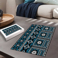 Fiji Masi Tapa Pattern Blue Puzzle - Polynesian Pride