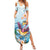 Hawaii Flamingo Summer Maxi Dress Plumeria Tropical Beach