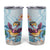 Hawaii Flamingo Tumbler Cup Plumeria Tropical Beach