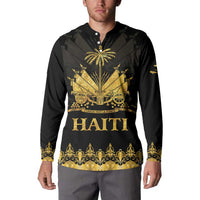Haiti Neg Marron Gold Button Sweatshirt Lespwa pa anyen san aksyon