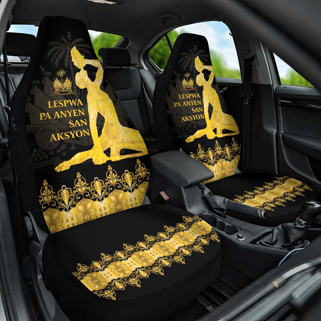 Haiti Neg Marron Gold Car Seat Cover Lespwa pa anyen san aksyon