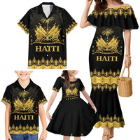 Haiti Neg Marron Gold Family Matching Mermaid Dress and Hawaiian Shirt Lespwa pa anyen san aksyon LT01 - Polynesian Pride