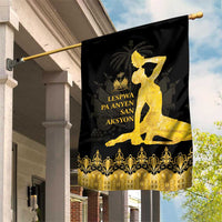 Haiti Neg Marron Gold Garden Flag Lespwa pa anyen san aksyon LT01 House Flag Gold - Polynesian Pride
