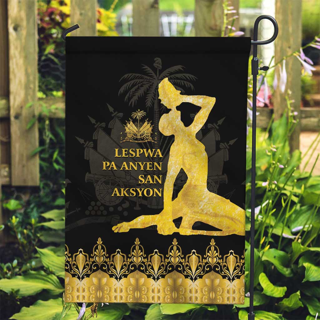 Haiti Neg Marron Gold Garden Flag Lespwa pa anyen san aksyon LT01 Garden Flag Gold - Polynesian Pride