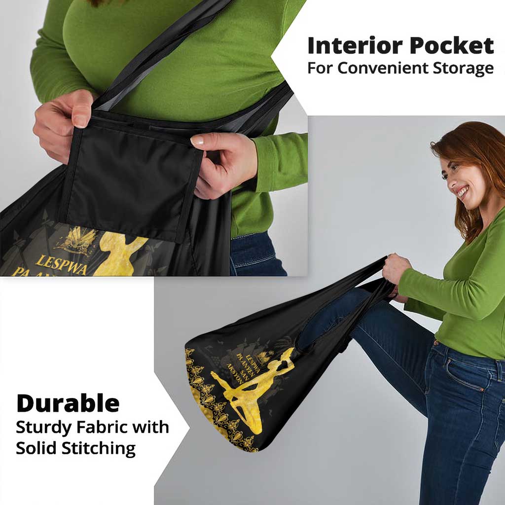 Haiti Neg Marron Gold Grocery Bag Lespwa pa anyen san aksyon