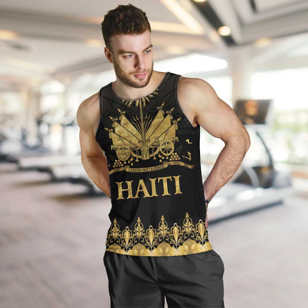 Haiti Neg Marron Gold Men Tank Top Lespwa pa anyen san aksyon