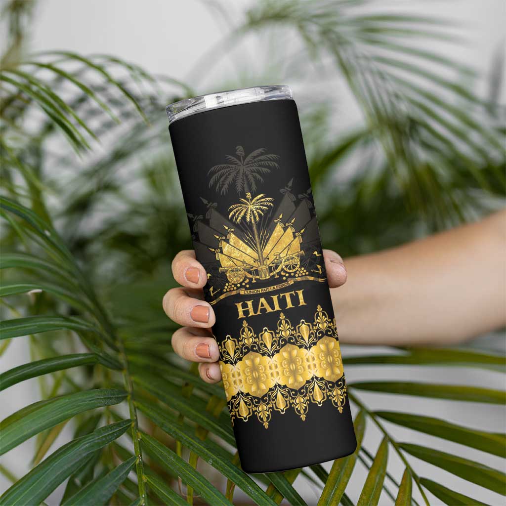 Haiti Neg Marron Gold Skinny Tumbler Lespwa pa anyen san aksyon LT01 - Polynesian Pride