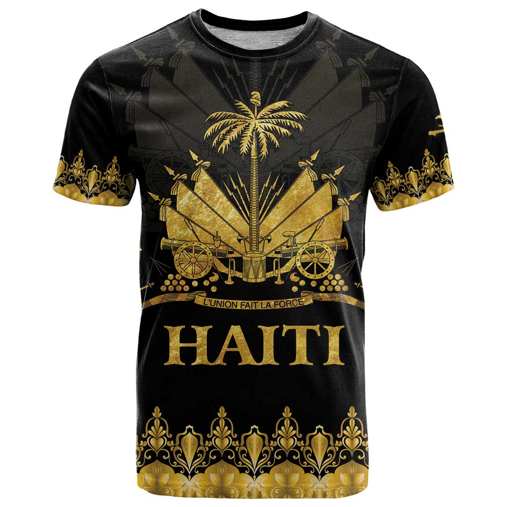 Haiti Neg Marron Gold T Shirt Lespwa pa anyen san aksyon LT01 Gold - Polynesian Pride