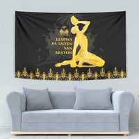 Haiti Neg Marron Gold Tapestry Lespwa pa anyen san aksyon