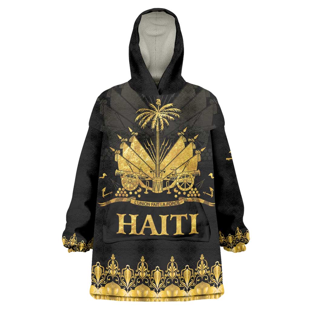 Haiti Neg Marron Gold Wearable Blanket Hoodie Lespwa pa anyen san aksyon