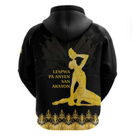 Haiti Neg Marron Gold Zip Hoodie Lespwa pa anyen san aksyon