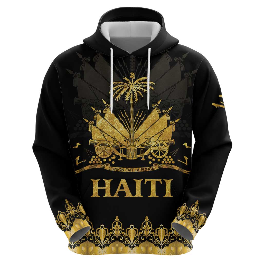 Haiti Neg Marron Gold Zip Hoodie Lespwa pa anyen san aksyon