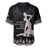Haiti Neg Marron Silver Baseball Jersey Hope is Nothing Without Action LT01 - Polynesian Pride