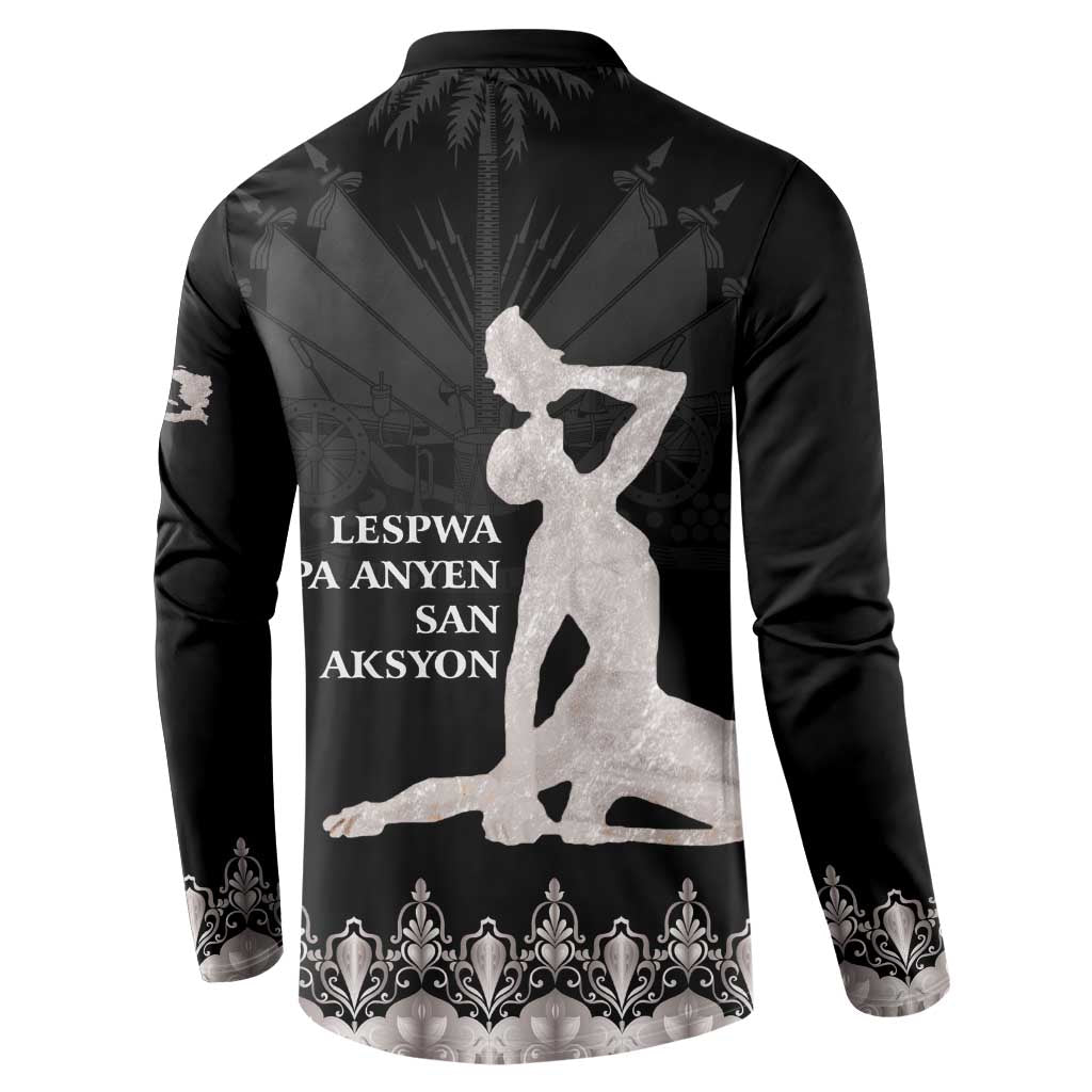 Haiti Neg Marron Silver Button Sweatshirt Hope is Nothing Without Action LT01 - Polynesian Pride
