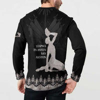 Haiti Neg Marron Silver Button Sweatshirt Hope is Nothing Without Action LT01 - Polynesian Pride