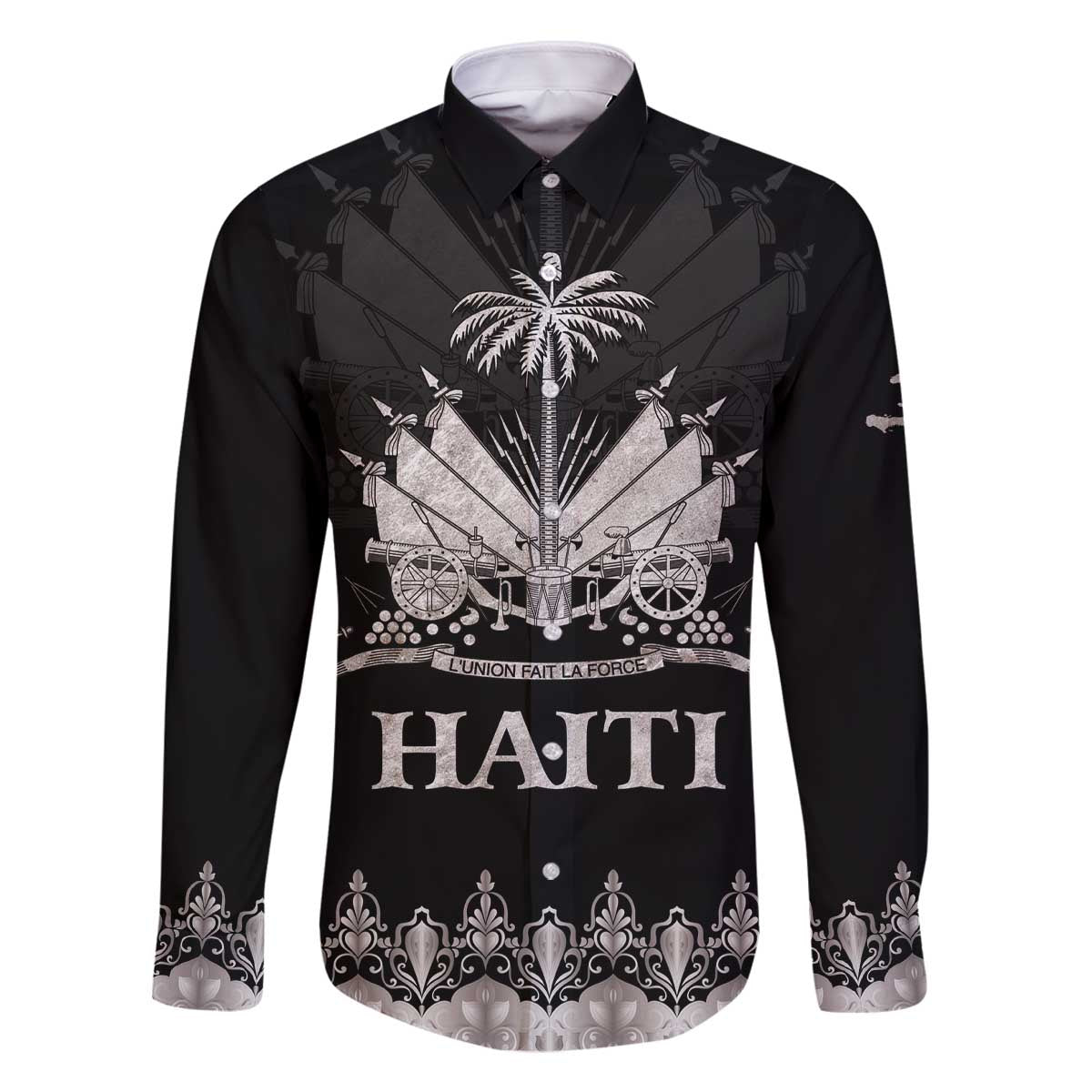 Haiti Neg Marron Silver Family Matching Off The Shoulder Long Sleeve Dress and Hawaiian Shirt Hope is Nothing Without Action