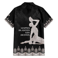 Haiti Neg Marron Silver Family Matching Off Shoulder Maxi Dress and Hawaiian Shirt Hope is Nothing Without Action LT01 - Polynesian Pride
