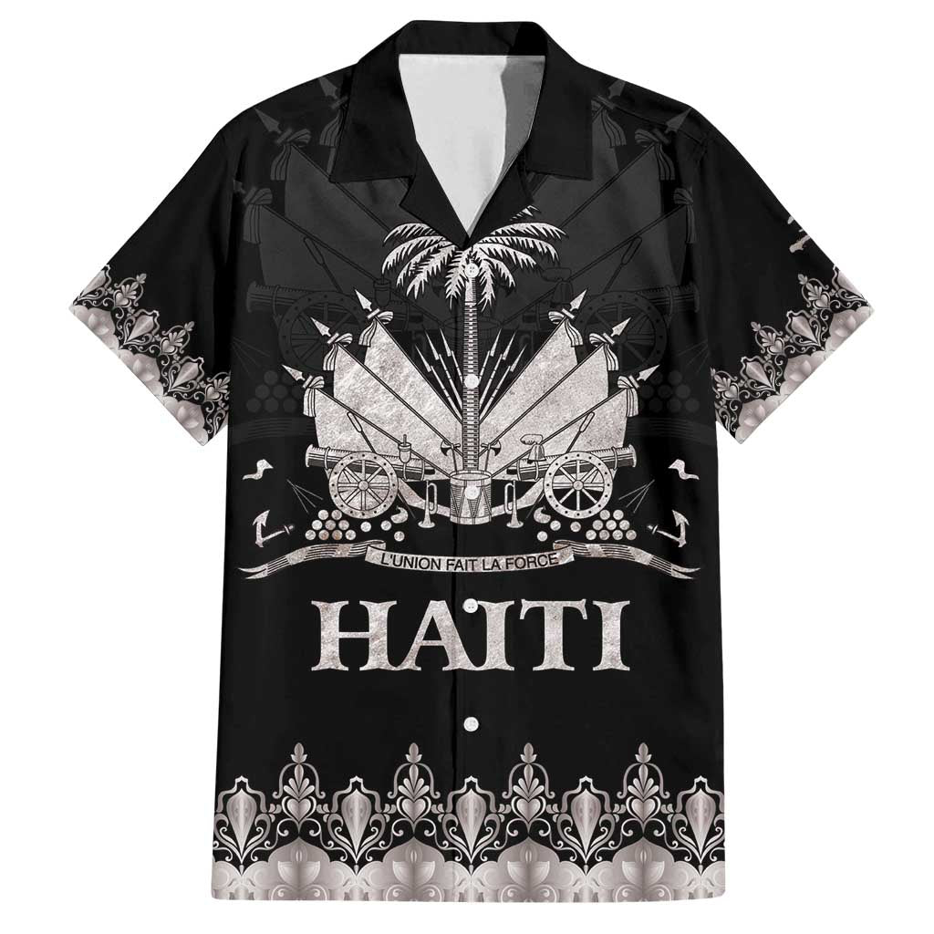 Haiti Neg Marron Silver Family Matching Off Shoulder Short Dress and Hawaiian Shirt Hope is Nothing Without Action LT01 Dad's Shirt - Short Sleeve Silver - Polynesian Pride