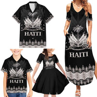 Haiti Neg Marron Silver Family Matching Summer Maxi Dress and Hawaiian Shirt Hope is Nothing Without Action LT01 - Polynesian Pride