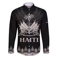 Haiti Neg Marron Silver Family Matching Tank Maxi Dress and Hawaiian Shirt Hope is Nothing Without Action LT01 Dad's Shirt - Long Sleeve Silver - Polynesian Pride