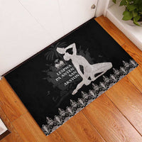 Haiti Neg Marron Silver Rubber Doormat Hope is Nothing Without Action