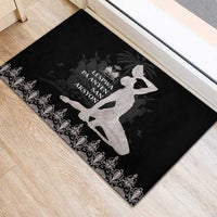 Haiti Neg Marron Silver Rubber Doormat Hope is Nothing Without Action
