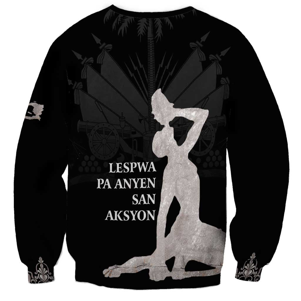 Haiti Neg Marron Silver Sweatshirt Hope is Nothing Without Action LT01 - Polynesian Pride