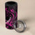 Personalised Survivor Melody Pink 4 in 1 Can Cooler Tumbler Breast Cancer Polynesian Pattern