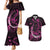 Personalised Survivor Melody Pink Couples Matching Mermaid Dress and Hawaiian Shirt Breast Cancer Polynesian Pattern