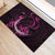 Survivor Melody Pink Rubber Doormat Breast Cancer Polynesian Pattern