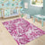 Pink Ribbon Hibiscus Tropical Pattern Area Rug Breast Cancer