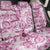 Pink Ribbon Hibiscus Tropical Pattern Back Car Seat Cover Breast Cancer