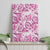 Pink Ribbon Hibiscus Tropical Pattern Canvas Wall Art Breast Cancer