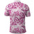 Pink Ribbon Hibiscus Tropical Pattern Polo Shirt Breast Cancer