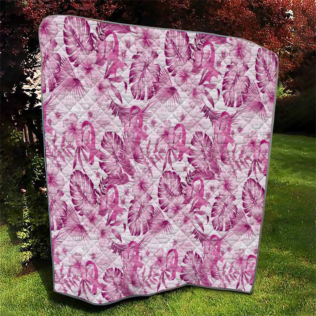 Pink Ribbon Hibiscus Tropical Pattern Quilt Breast Cancer LT01 - Polynesian Pride