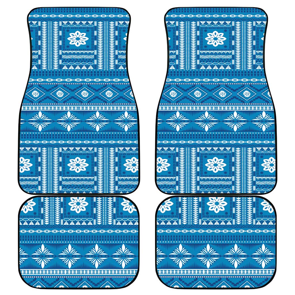 Fiji Masi All Blue Car Mats Tapa Pattern LT01 - Polynesian Pride