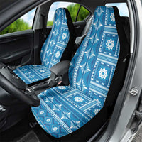 Fiji Masi All Blue Car Seat Cover Tapa Pattern - Polynesian Pride
