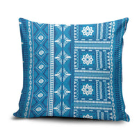 Fiji Masi All Blue Pillow Cover Tapa Pattern LT01 Blue - Polynesian Pride