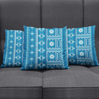 Fiji Masi All Blue Pillow Cover Tapa Pattern LT01 - Polynesian Pride