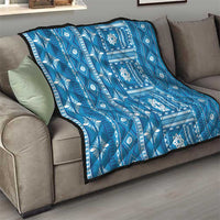 Fiji Masi All Blue Quilt Tapa Pattern - Polynesian Pride
