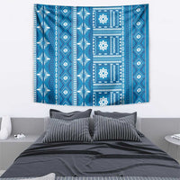 Fiji Masi All Blue Tapestry Tapa Pattern LT01 - Polynesian Pride