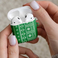 Fiji Masi All Green AirPods Case Tapa Pattern - Polynesian Pride