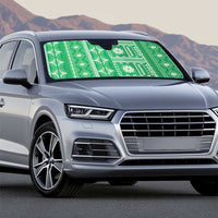 Fiji Masi All Green Auto Sun Shade Tapa Pattern - Polynesian Pride